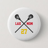 Lacrosse Sticks LAX MAMA Player NUMMER Net Team Fa Button (Vorderseite)