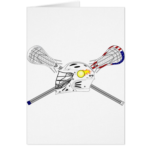 Lacrosse Sticks mit Helm (Vorne)