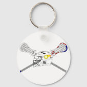 Lacrosse Sticks mit Helm Schlüsselanhänger (Vorderseite)