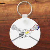 Lacrosse Sticks mit Helm Schlüsselanhänger (Vorderseite)