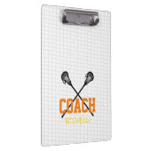 Lacrosse Sticks Netzcoach Name Team Farben Sport Klemmbrett (Rechts)