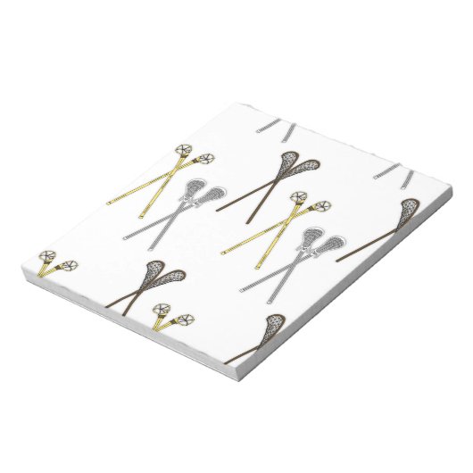 Lacrosse Sticks Notizblock (Rotiert)