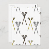 Lacrosse Sticks Postkarte (Vorne/Hinten)