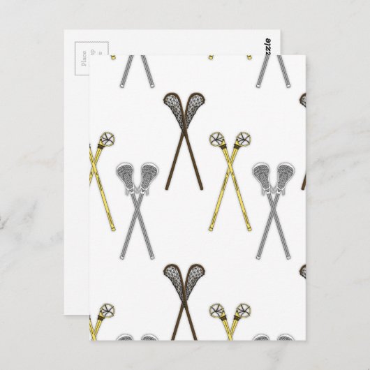 Lacrosse Sticks Postkarte (Vorne/Hinten)