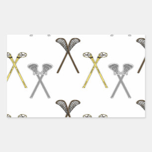 Lacrosse Sticks Rechteckiger Aufkleber