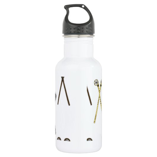 Lacrosse Sticks Trinkflasche (Rückseite)