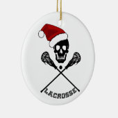 Lacrosse Sticks Weihnachten Keramik Ornament (Rechts)