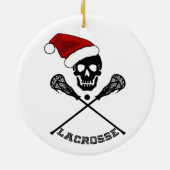 Lacrosse Sticks Weihnachten Keramik Ornament (Hinten)