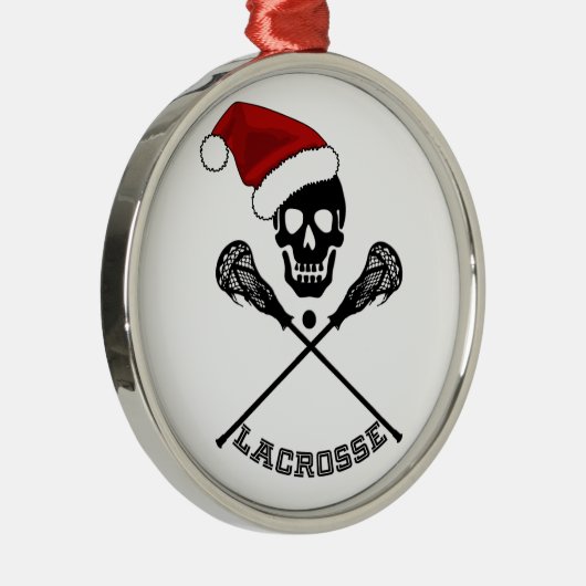Lacrosse Sticks Weihnachten Ornament Aus Metall (Rechts)