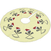 Lacrosse Sticks Weihnachten Polyester Weihnachtsbaumdecke (Schrägansicht)