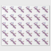 Lacrosse-Stöcke Geschenkpapier (Flach)
