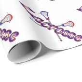 Lacrosse-Stöcke Geschenkpapier (Rolleneckpunkt)
