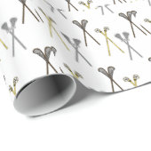 Lacrosse-Stöcke Geschenkpapier (Rolleneckpunkt)