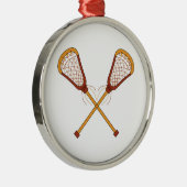 Lacrosse-Stöcke Ornament Aus Metall (Rechts)