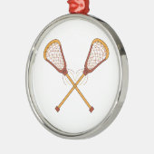 Lacrosse-Stöcke Ornament Aus Metall (Links)