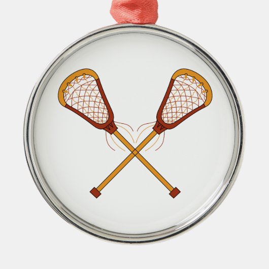 Lacrosse-Stöcke Ornament Aus Metall (Vorne)