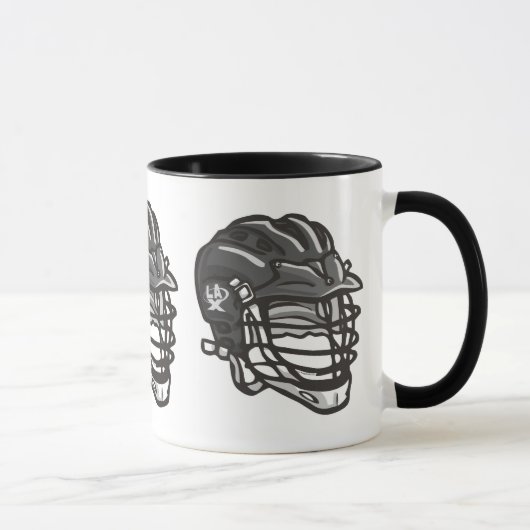 Lacrosse-Sturzhelm-Schwarzes Tasse (Rechts)