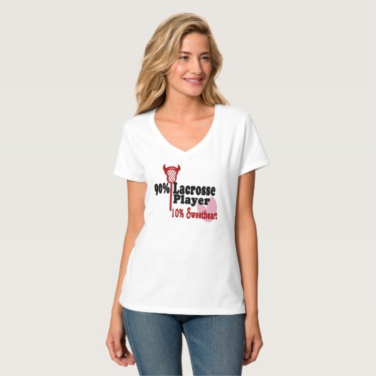 Lacrosse Sweetheart T-Shirt (Vorderseite Vollansicht)