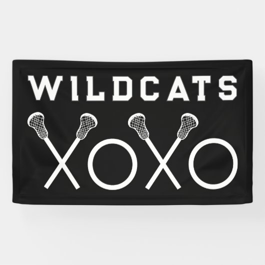 Lacrosse Team Black Banner (Horizontal)