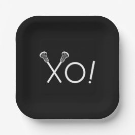 Lacrosse Team Black Pappteller