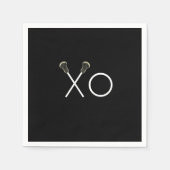 Lacrosse Team Black Serviette (Vorderseite)