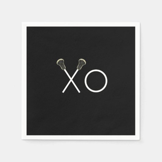 Lacrosse Team Black Serviette (Vorderseite)