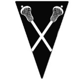 Lacrosse Team Black Wimpelkette (Erste Fahne)
