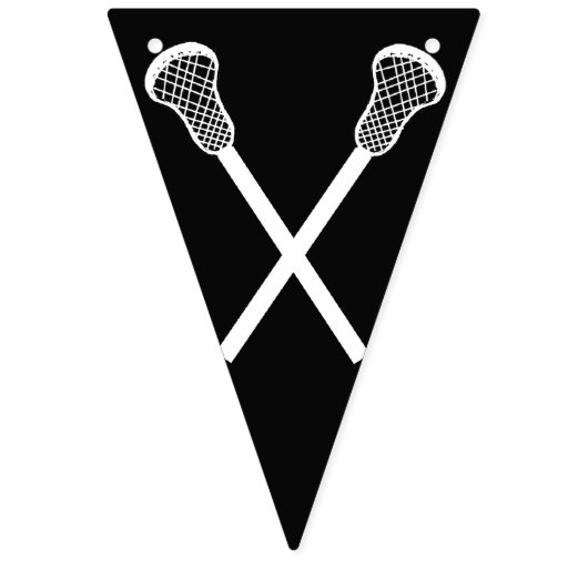 Lacrosse Team Black Wimpelkette (Erste Fahne)