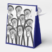 Lacrosse Team Blue Favor Box Geschenkschachtel (Rückseite)