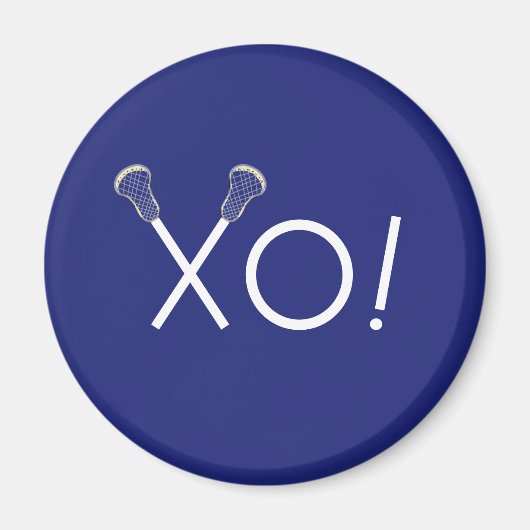 Lacrosse Team Blue Geschenke Magnet (Vorne)