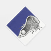 Lacrosse Team Blue Party Serviette (Ecke)