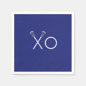 Lacrosse Team Blue Serviette (Vorderseite)