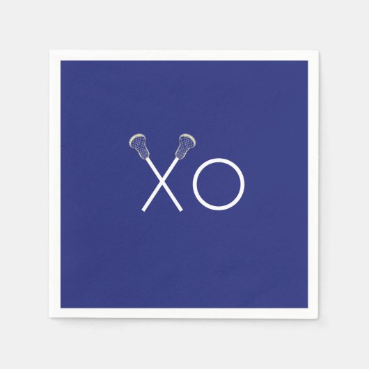 Lacrosse Team Blue Serviette (Vorderseite)