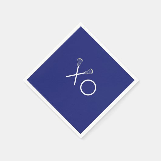 Lacrosse Team Blue Serviette (Ecke)