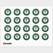 Lacrosse Team Class of 2025 Classic Round Sticker (Blatt)