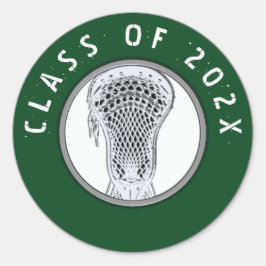 Lacrosse Team Class of 2025 Classic Round Sticker