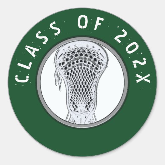 Lacrosse Team Class of 2025 Classic Round Sticker (Vorderseite)