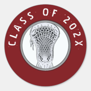 Lacrosse Team Class of 2025 Runder Aufkleber