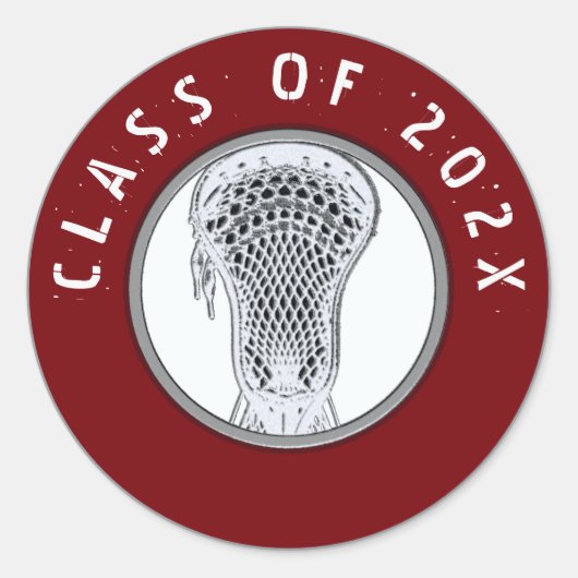 Lacrosse Team Class of 2025 Runder Aufkleber (Vorderseite)