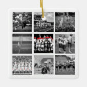 Lacrosse Team Foto Sports School Name Year Keramikornament (Vorderseite)