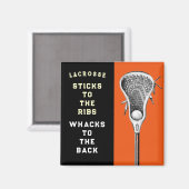 Lacrosse Team Funny Magnet (Vorderseite/Rückseite)