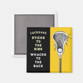 Lacrosse Team Funny Magnet (Vorderseite/Rückseite)