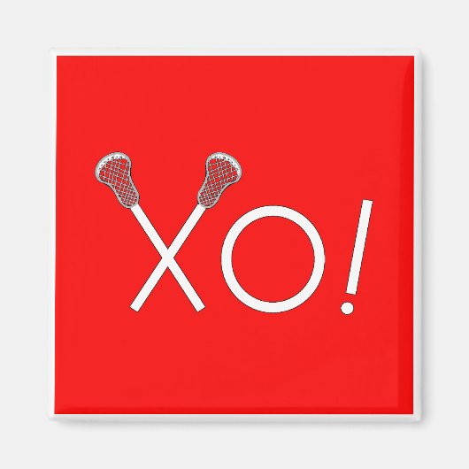 Lacrosse Team Geschenke Magnet (Vorne)