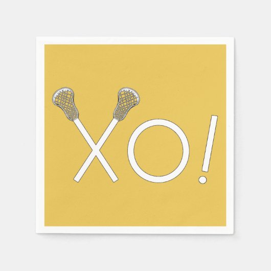 Lacrosse Team Gold Serviette (Vorderseite)