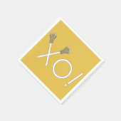Lacrosse Team Gold Serviette (Ecke)