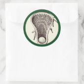 Lacrosse Team Green Classic Round Sticker (Tasche)