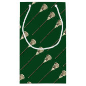 Lacrosse Team Green Kleine Geschenktüte (Rückseite)