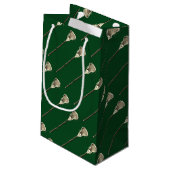 Lacrosse Team Green Kleine Geschenktüte (Rückseite Schrägansicht)