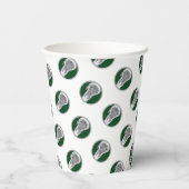 Lacrosse Team Green Pappbecher (Rückseite)