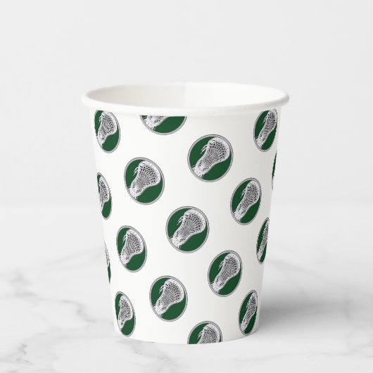 Lacrosse Team Green Pappbecher (Links)
